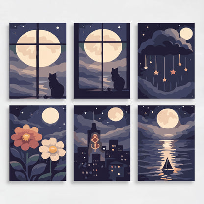 Moonlight Dreams - Mini Paint by Numbers Set