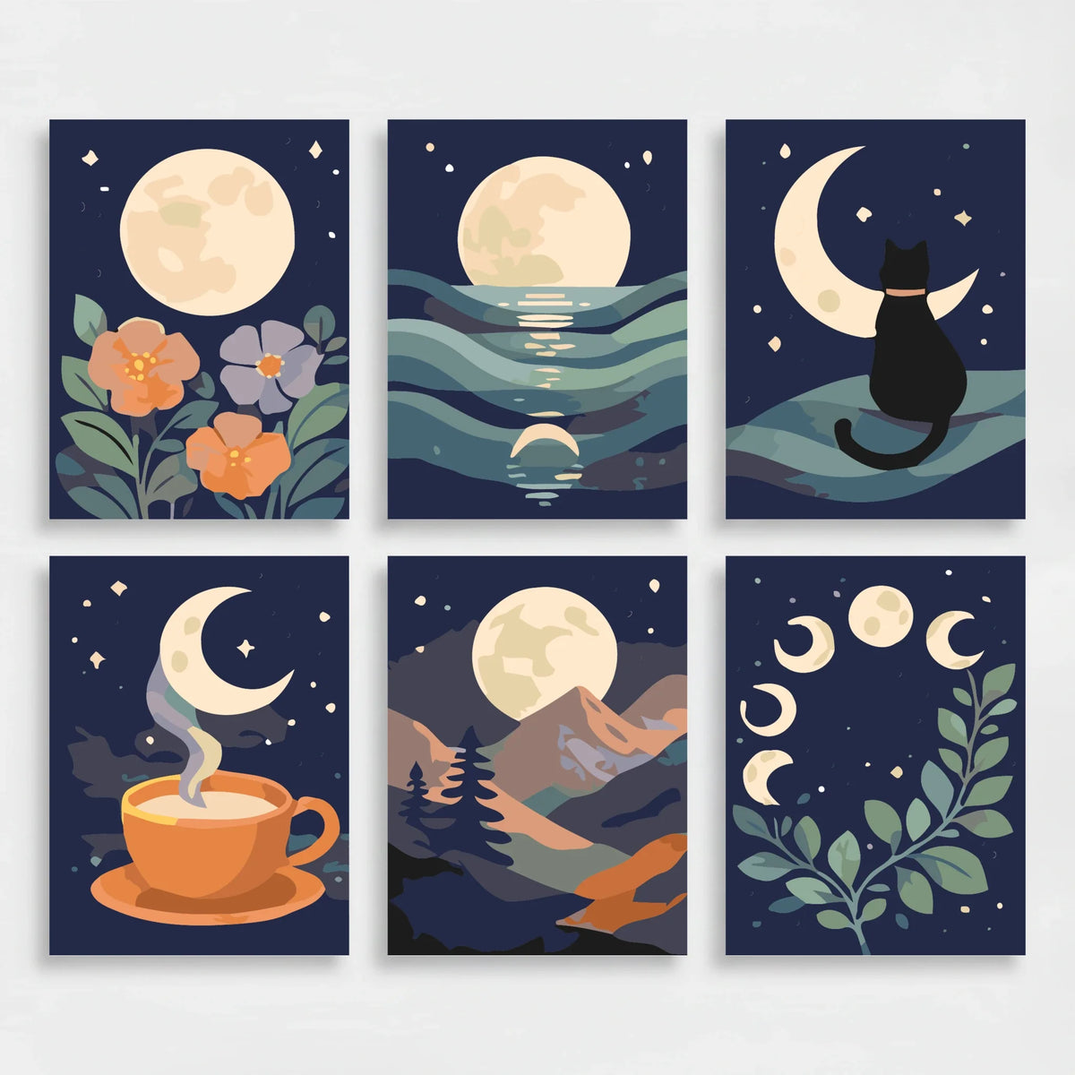 Moonlit Nights - Mini Paint by Numbers Set