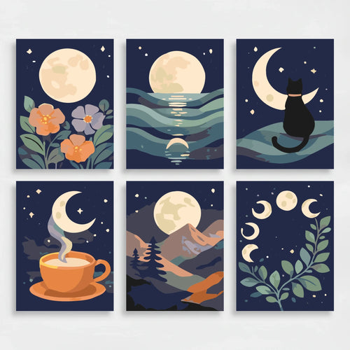 Moonlit Nights - Mini Paint by Numbers Set