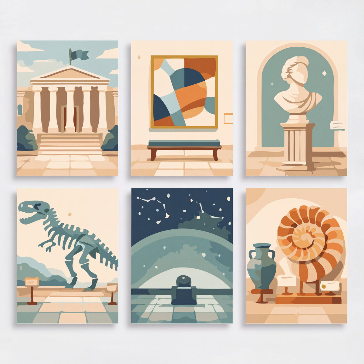 Museums - Mini Paint by Numbers Set