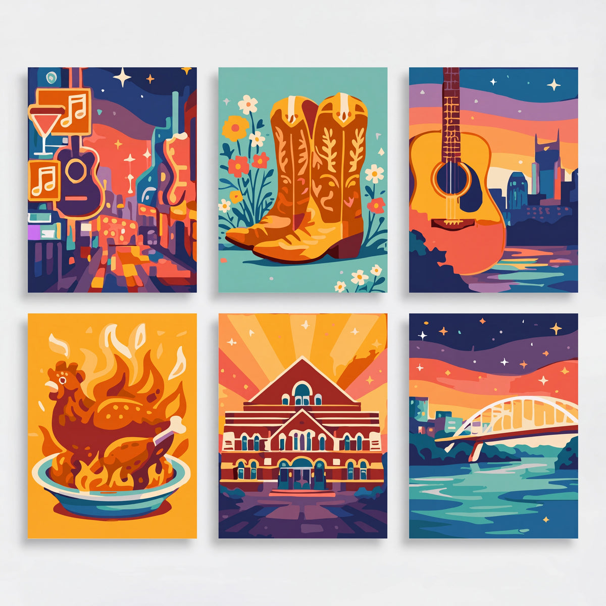 Nashville - Mini Paint by Numbers Set