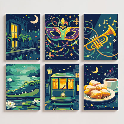 New Orleans - Mini Paint by Numbers Set