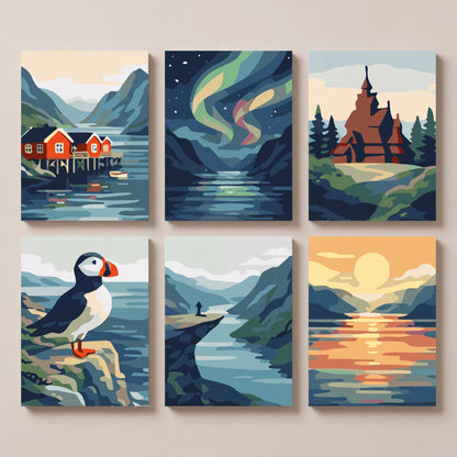 Norway - Mini Paint by Numbers Set