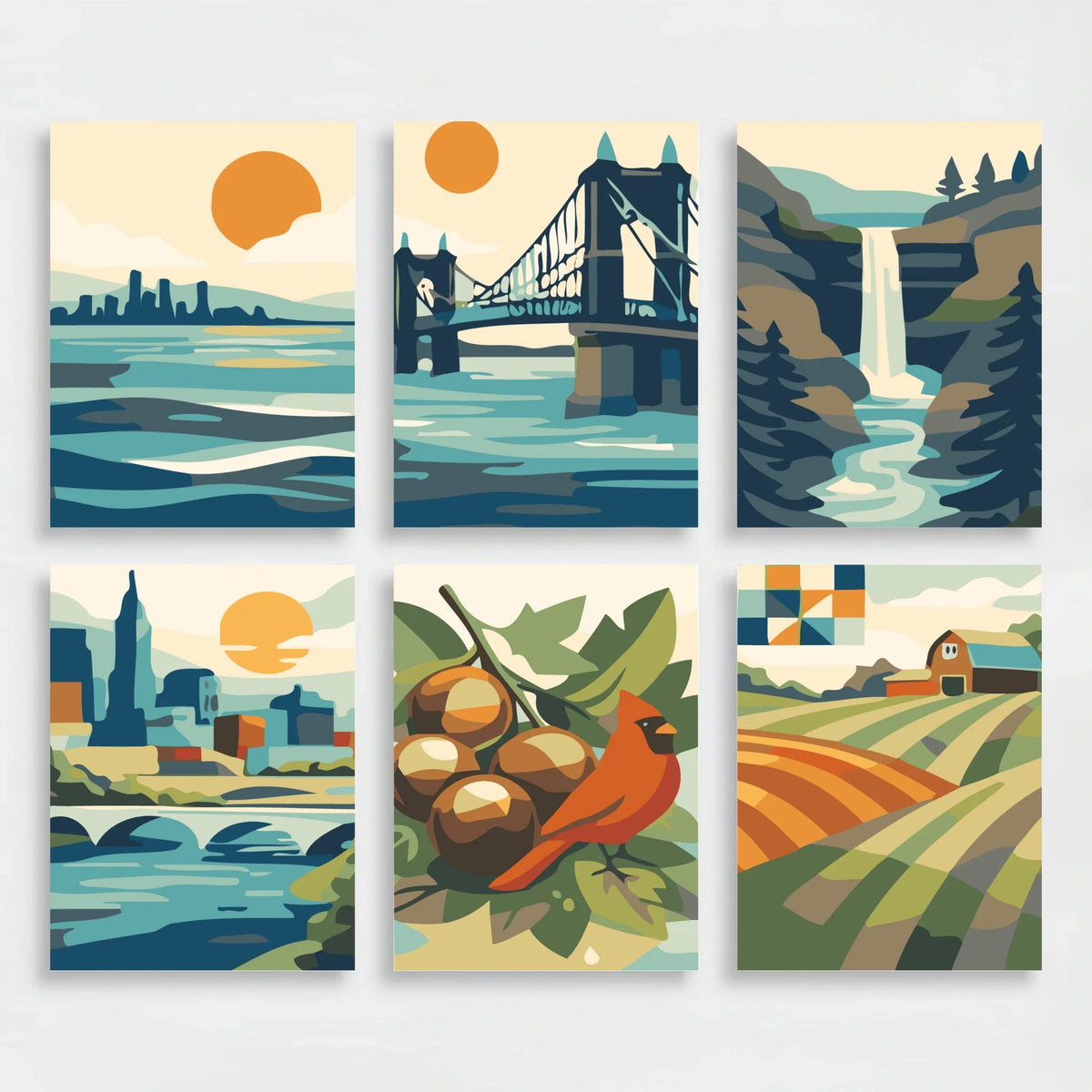 Ohio - Mini Paint by Numbers Set