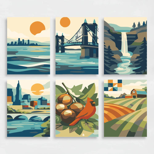 Ohio - Mini Paint by Numbers Set