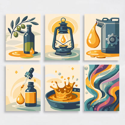 Oil - Mini Paint by Numbers Set