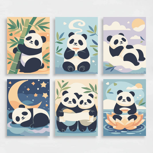 Pandas - Mini Paint by Numbers Set