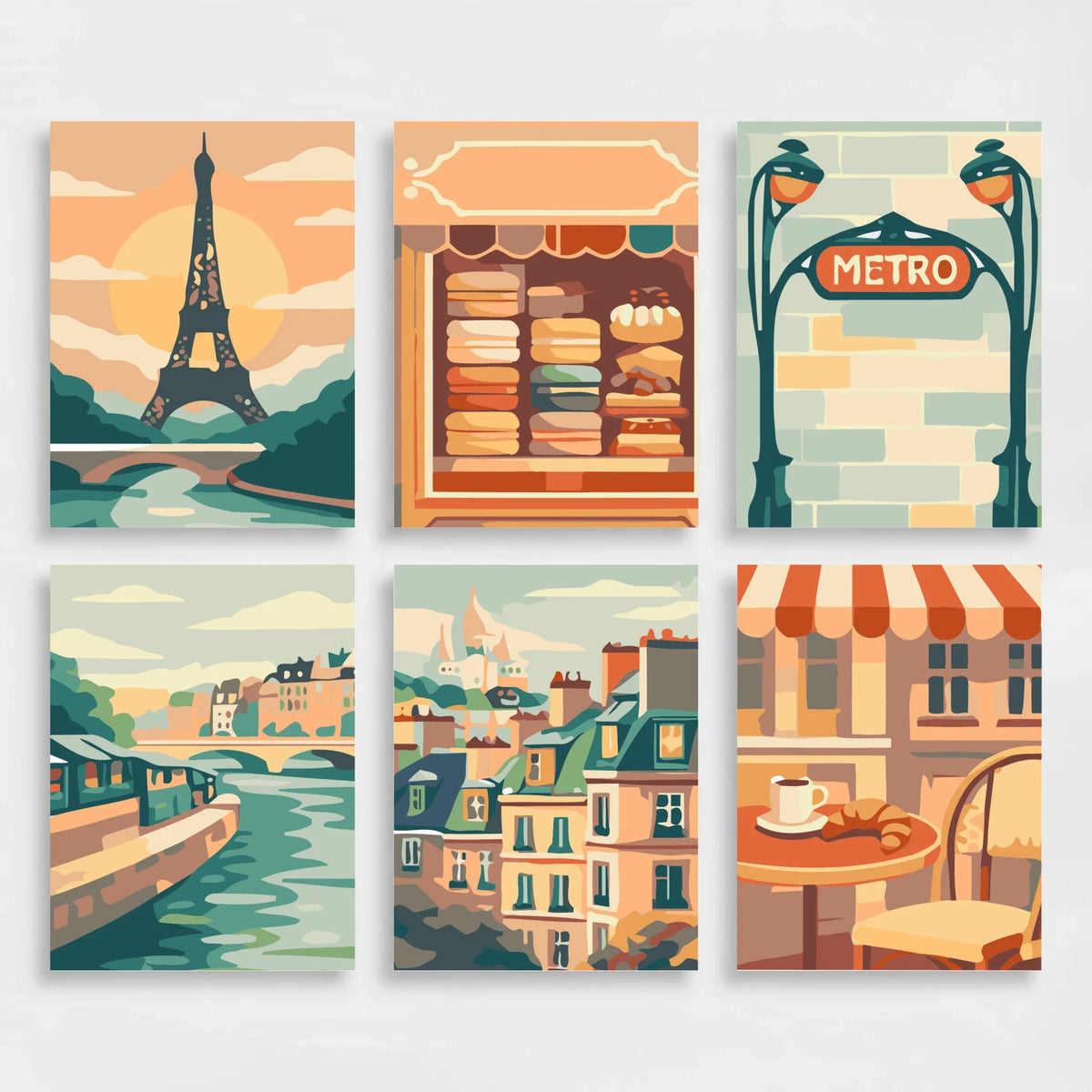 Parisian Charm - Mini Paint by Numbers Set