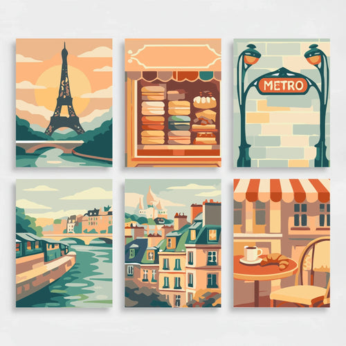 Parisian Charm - Mini Paint by Numbers Set