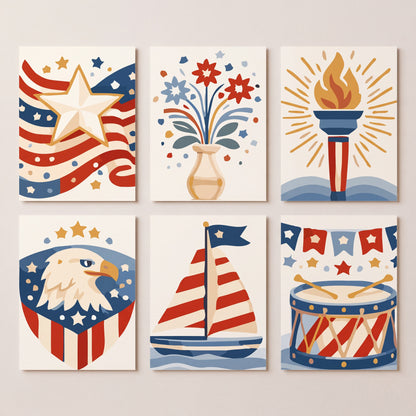 Patriotic Symbols - Mini Paint by Numbers Set