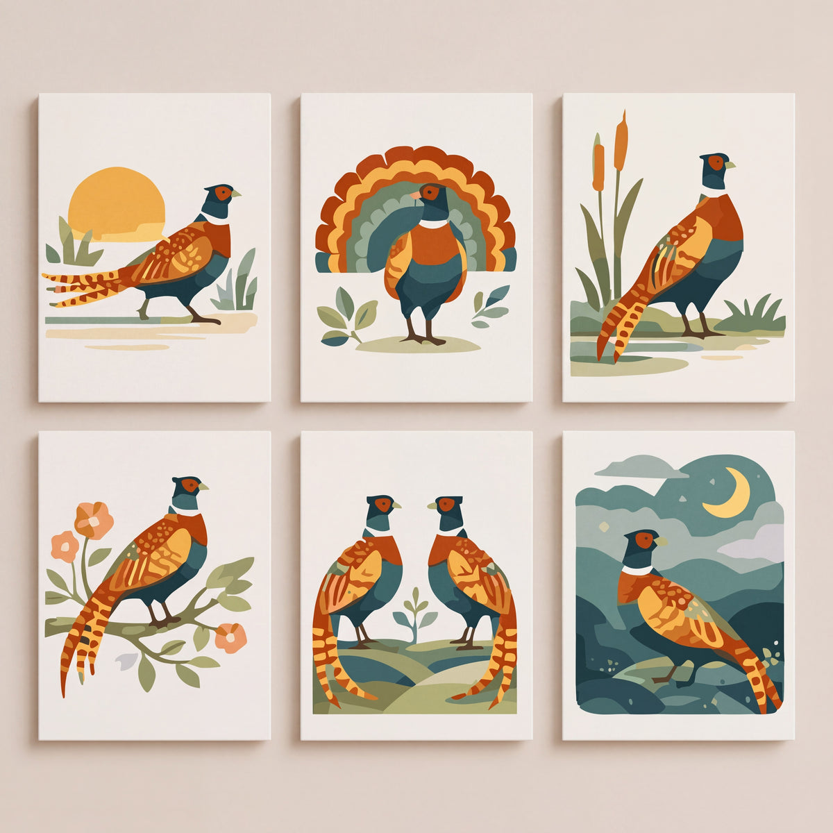 Pheasant Elegance - Mini Paint by Numbers Set