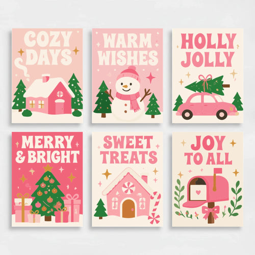 Pink Christmas Wishes - Mini Paint by Numbers Set