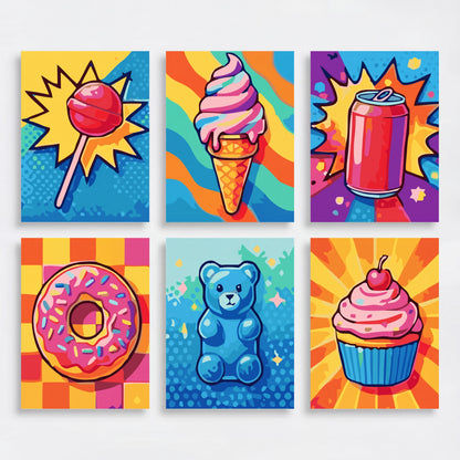 Pop Art - Mini Paint by Numbers Set