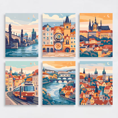 Prague - Mini Paint by Numbers Set