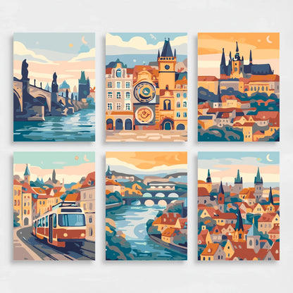 Prague - Mini Paint by Numbers Set