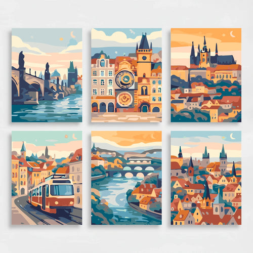Prague - Mini Paint by Numbers Set