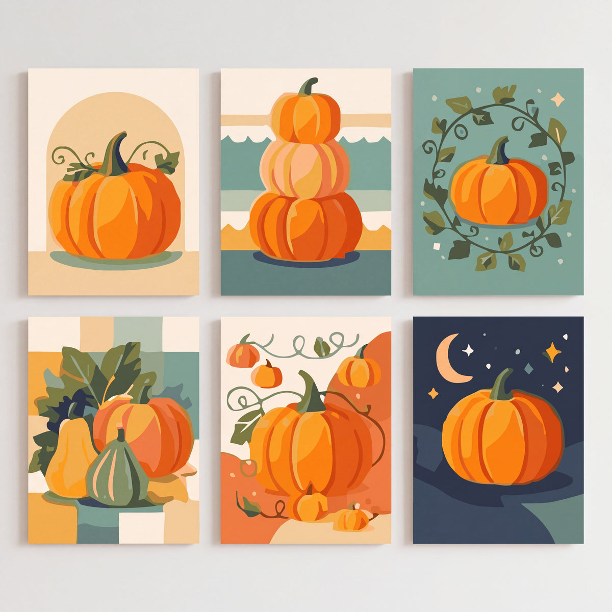 Pumpkins - Mini Paint by Numbers Set