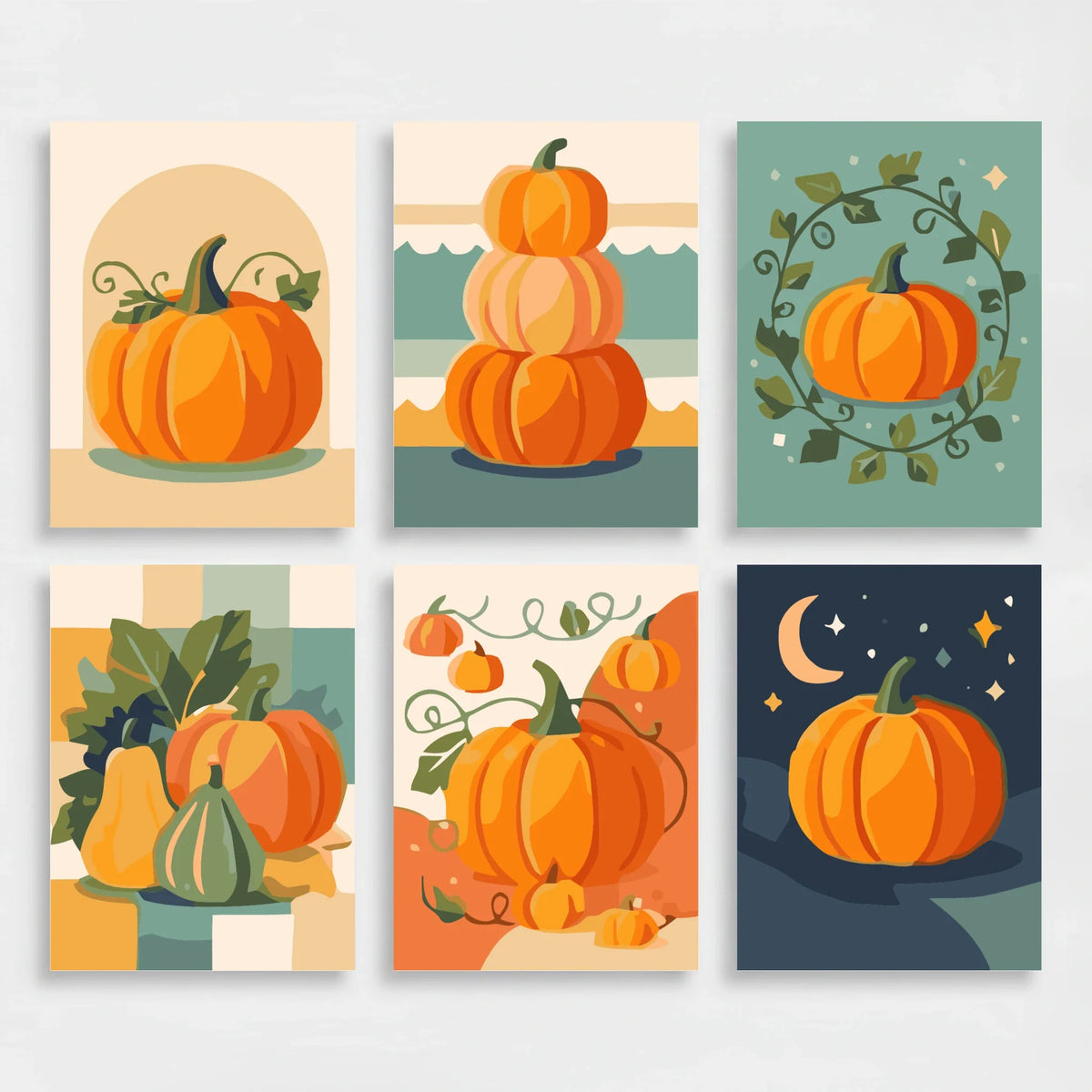 Pumpkins - Mini Paint by Numbers Set