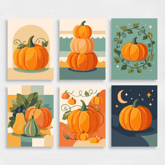 Pumpkins - Mini Paint by Numbers Set