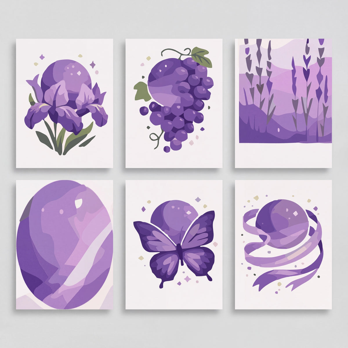 Purple Celestial Dreams - Mini Paint by Numbers Set