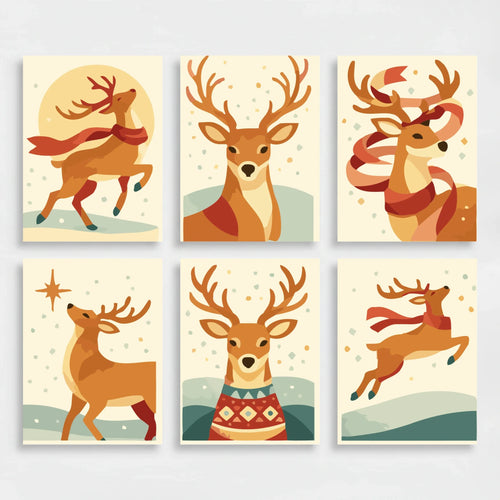 Reindeer - Mini Paint by Numbers Set