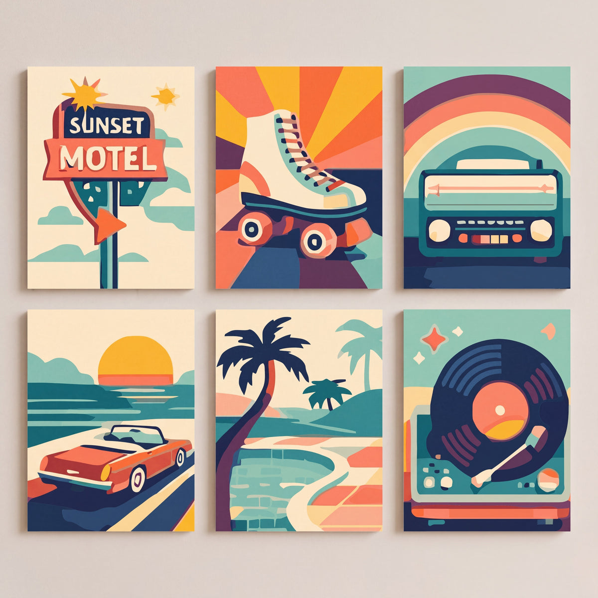 Retro - Mini Paint by Numbers Set