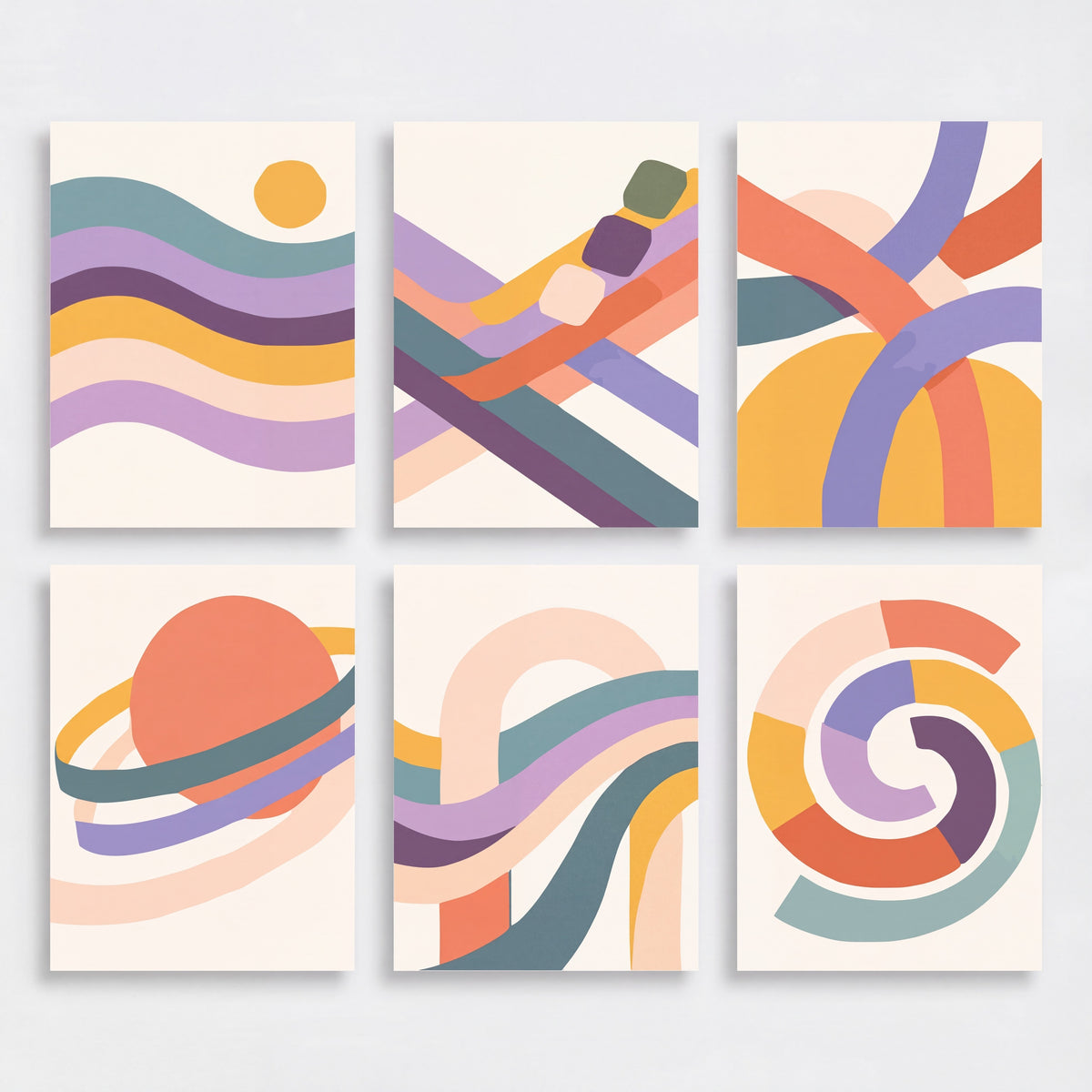 Retro Waves - Mini Paint by Numbers Set