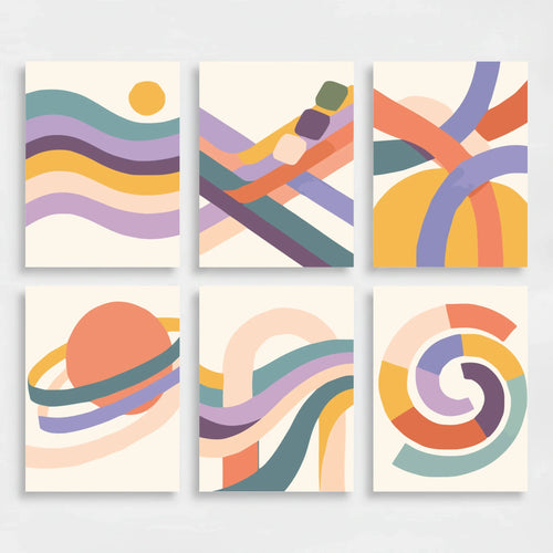 Retro Waves - Mini Paint by Numbers Set