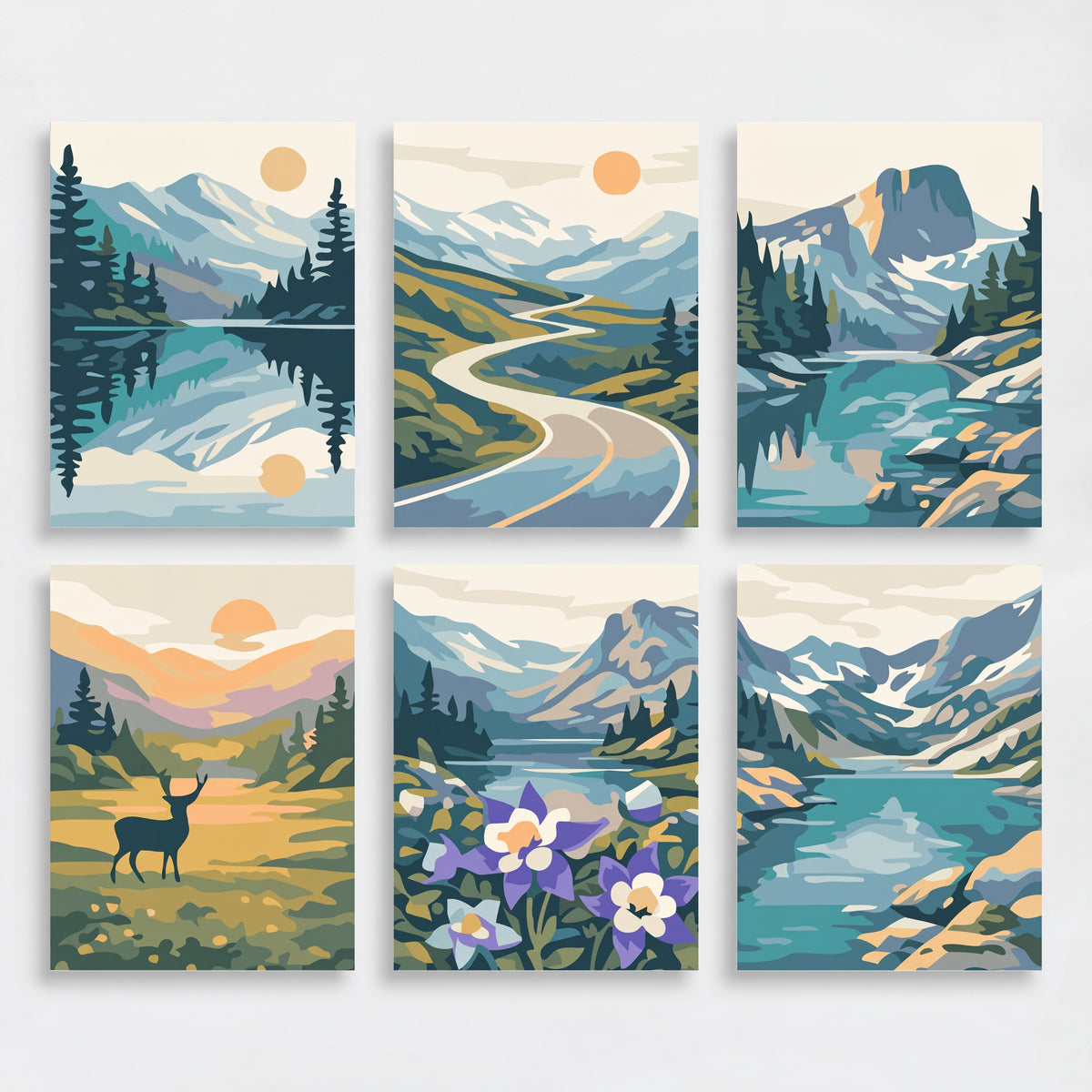 Rocky Mountain National Park - Mini Paint by Numbers Set