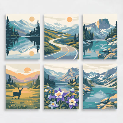 Rocky Mountain National Park - Mini Paint by Numbers Set