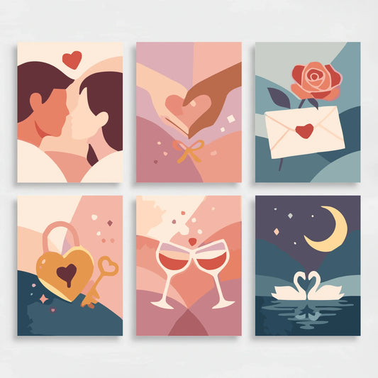 Romance - Mini Paint by Numbers Set