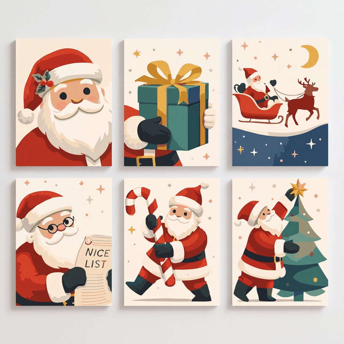 Santa Claus - Mini Paint by Numbers Set