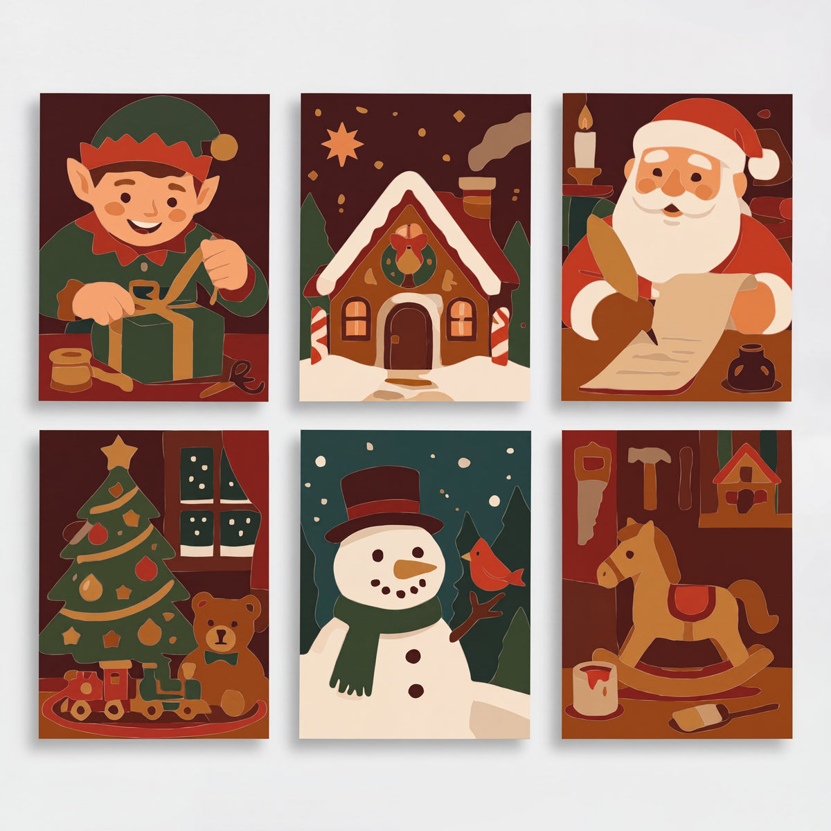 Santa's Workshop - Mini Paint by Numbers Set