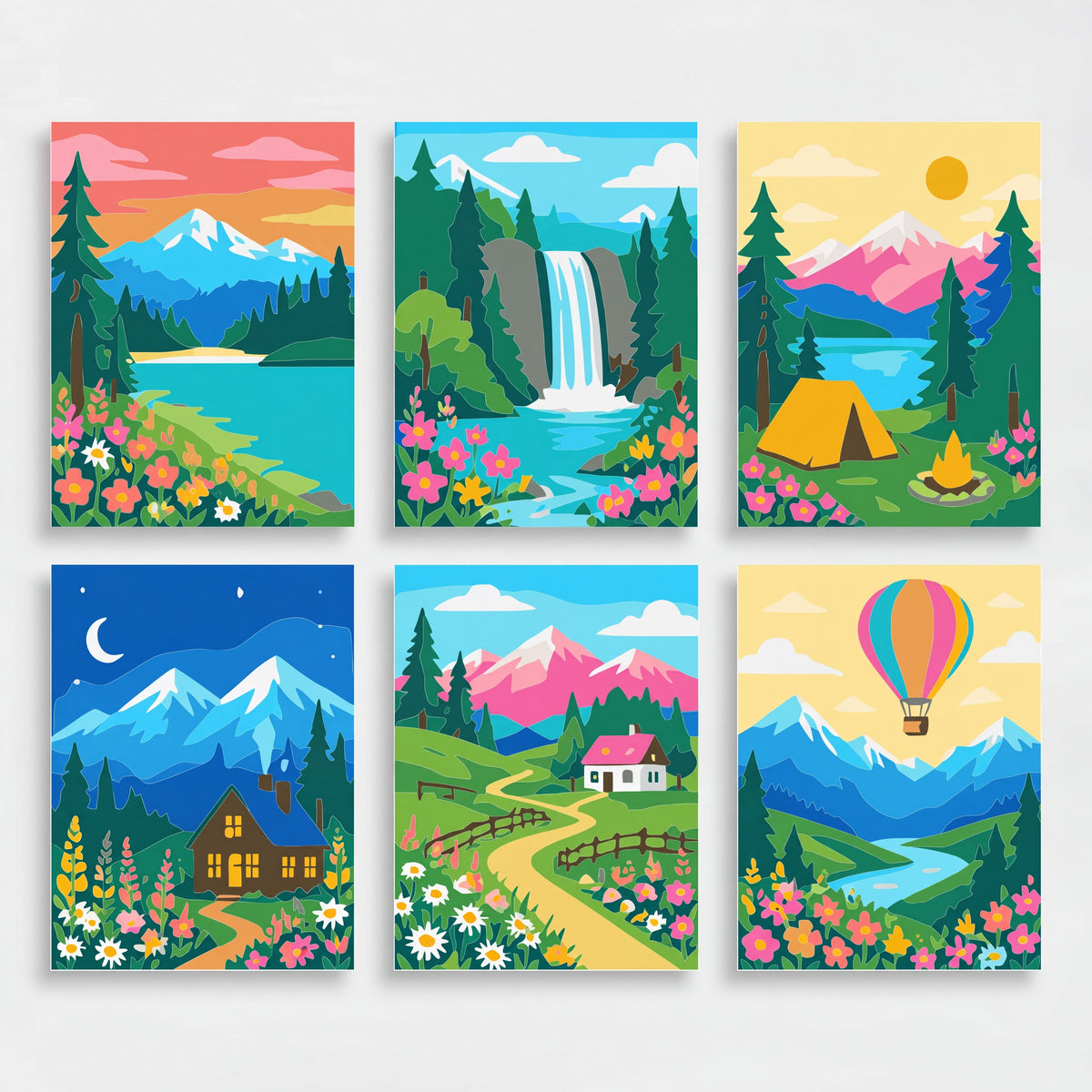 Scenic Wilderness - Mini Paint by Numbers Set