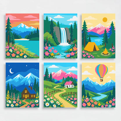 Scenic Wilderness - Mini Paint by Numbers Set