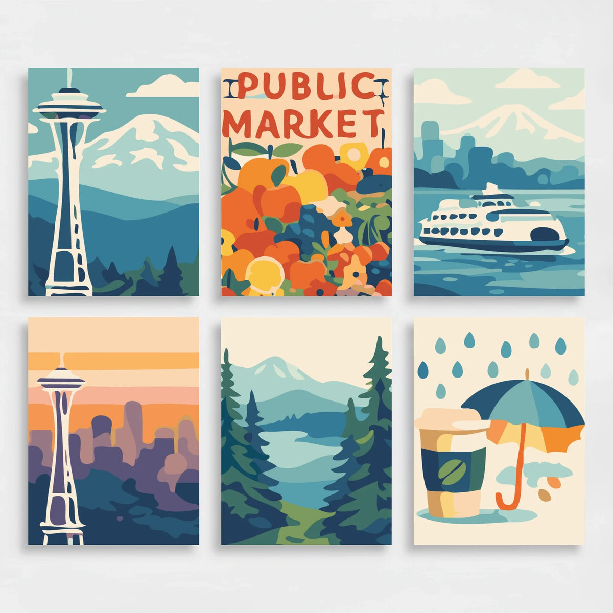 Seattle - Mini Paint by Numbers Set