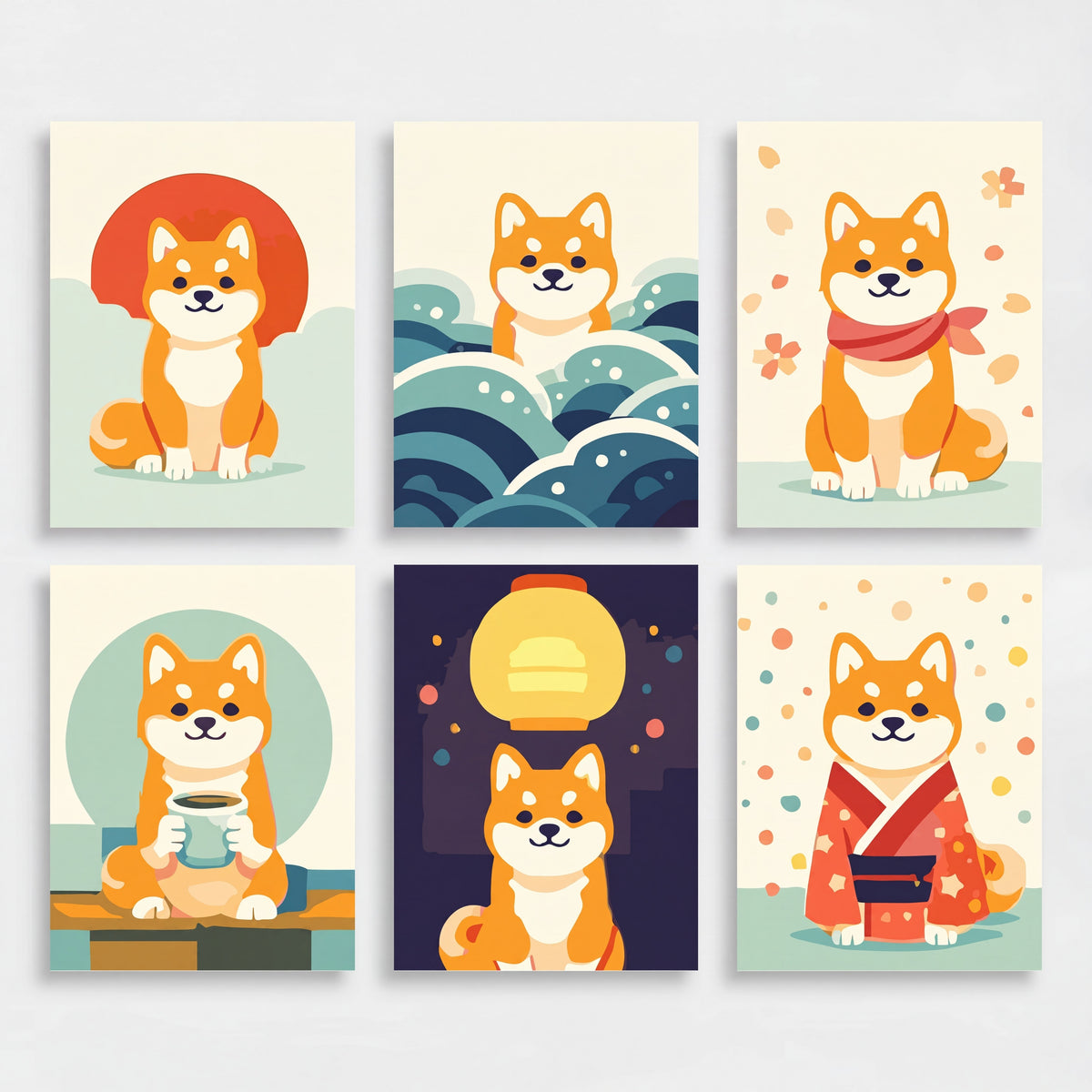 Shiba Inu - Mini Paint by Numbers Set