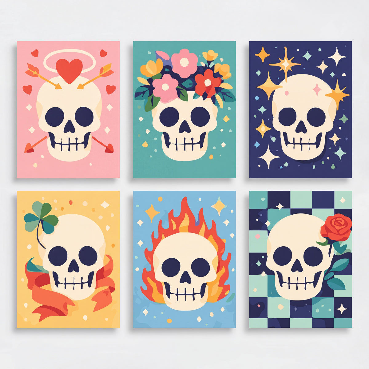 Skulls - Mini Paint by Numbers Set