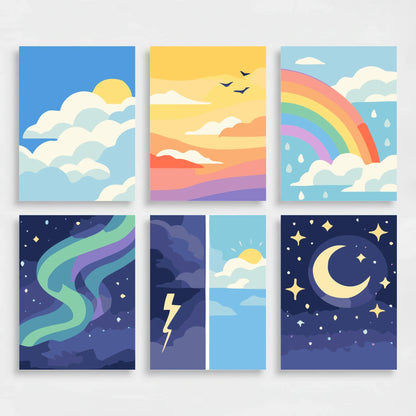 Sky - Mini Paint by Numbers Set