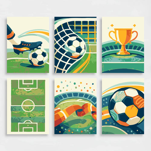 Soccer - Mini Paint by Numbers Set