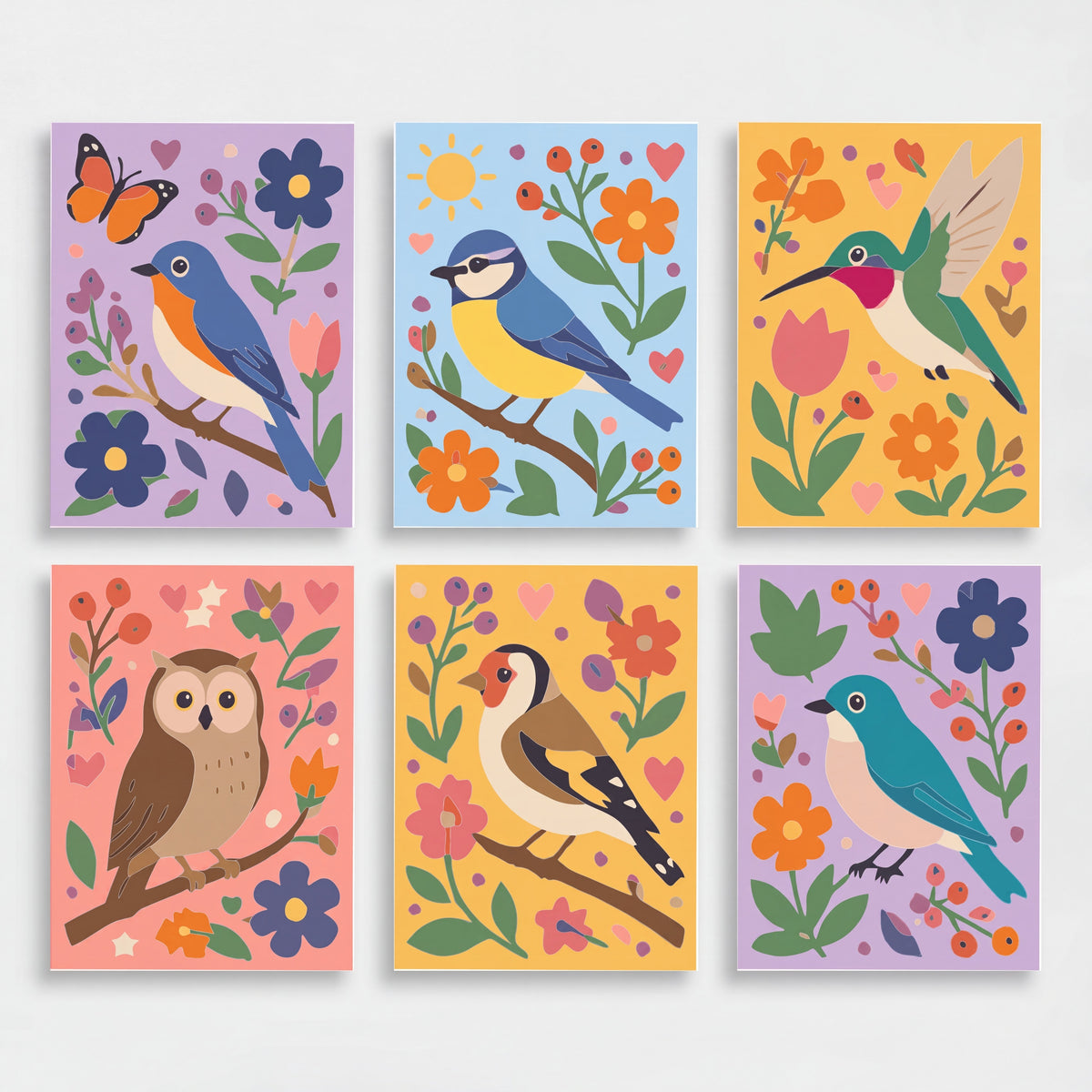 Songbirds & Blossoms - Mini Paint by Numbers Set