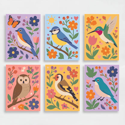 Songbirds & Blossoms - Mini Paint by Numbers Set