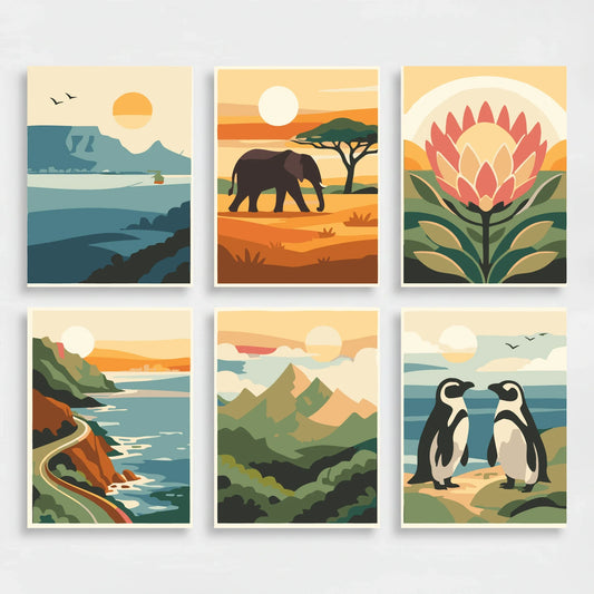 South African Wonders - Mini Paint by Numbers Set