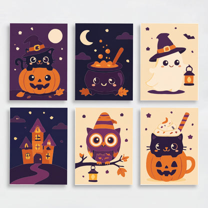 Spooky Cute Halloween Collection - Mini Paint by Numbers Set