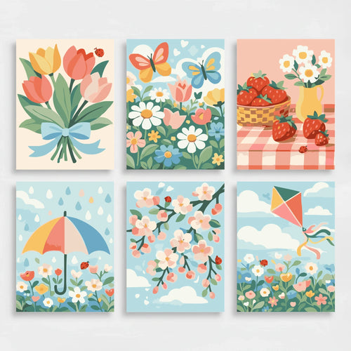 Spring - Mini Paint by Numbers Set