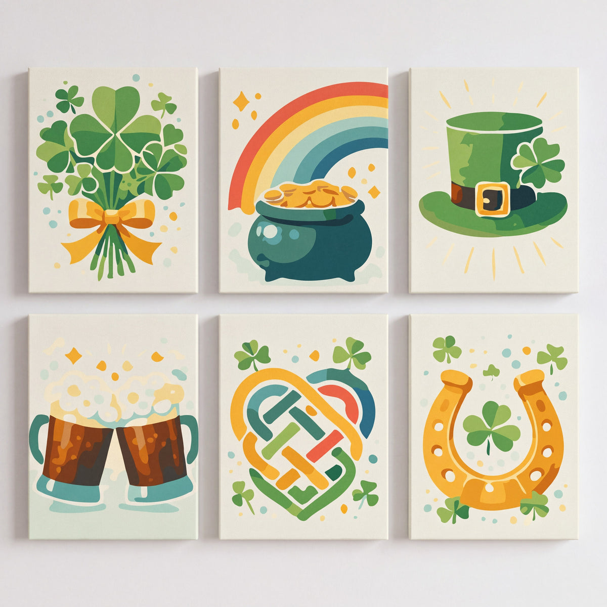 St Patrick's Day - Mini Paint by Numbers Set