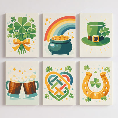 St Patrick's Day - Mini Paint by Numbers Set