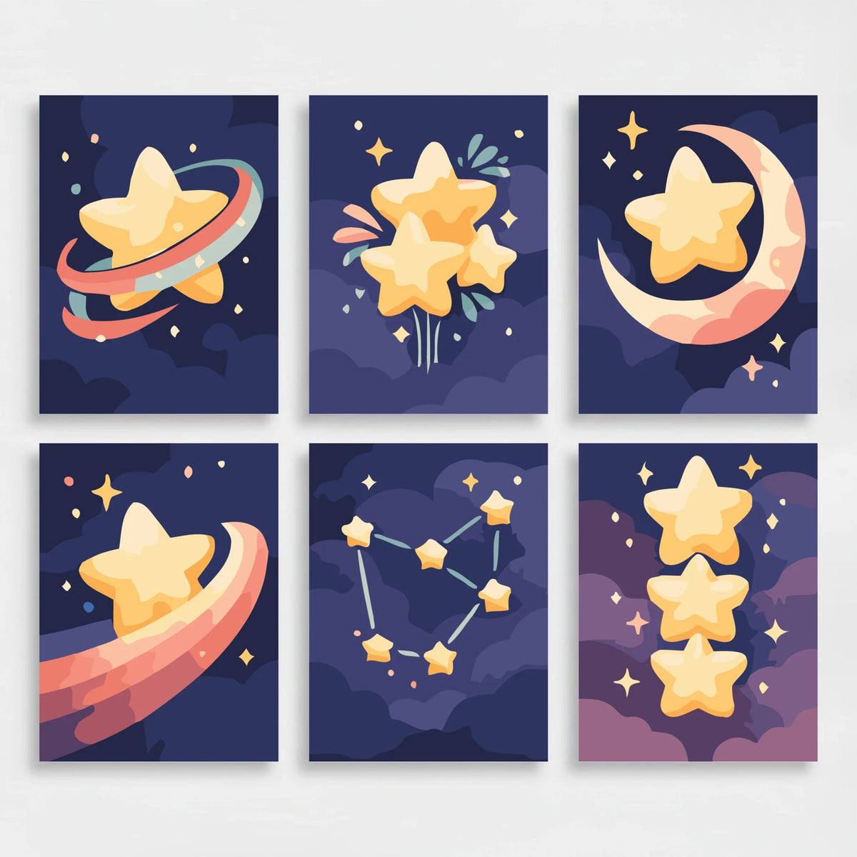 Stars - Mini Paint by Numbers Set