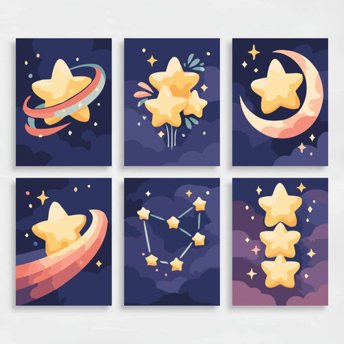 Stars - Mini Paint by Numbers Set