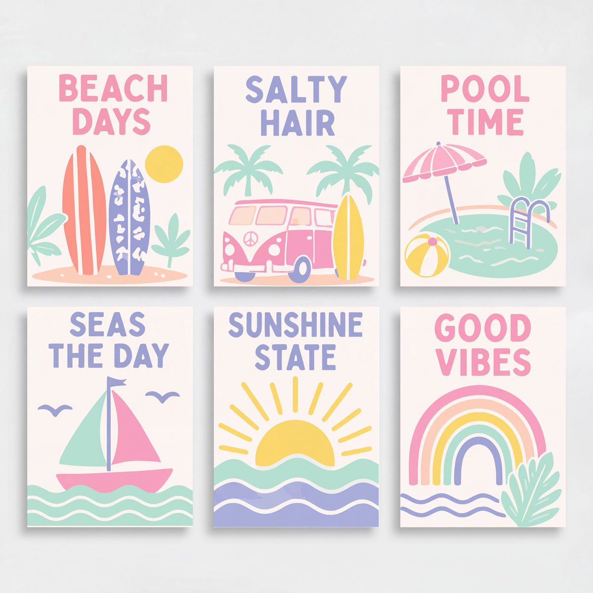 Summer Beach Vibes - Mini Paint by Numbers Set